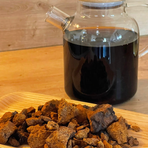 Bundle: Chaga Würfel & Teekanne